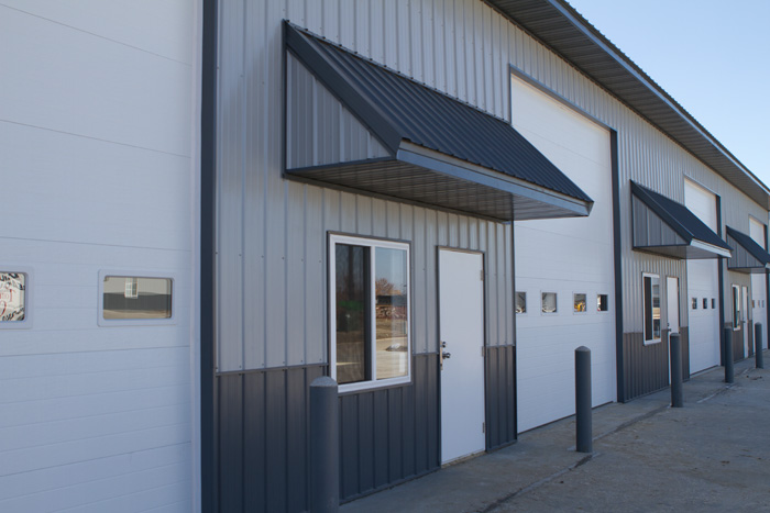 commercial post frame building entrance